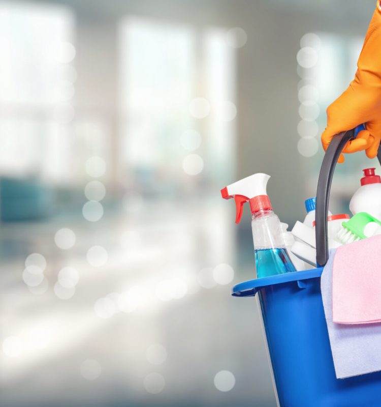 Office cleaning concept.